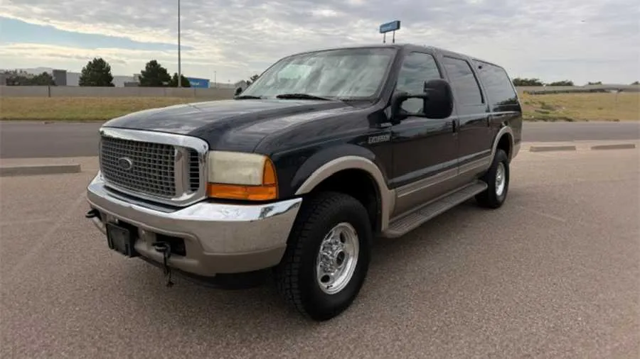 Green/Tan 2001 Ford Excursion Limited