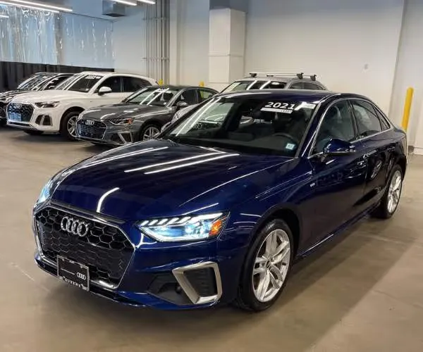 A gray 2021 Audi A4 sedan