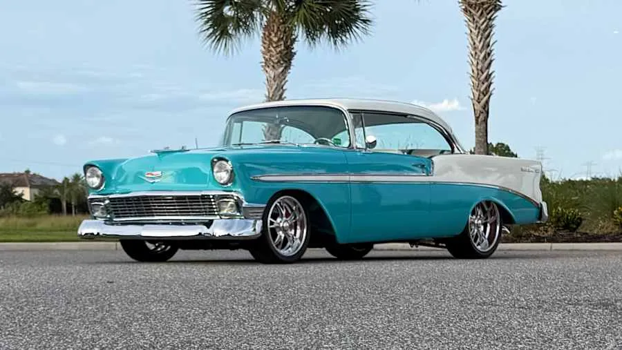 Tropical Turquoise/India Ivory 1956 Chevrolet Bel Air Custom