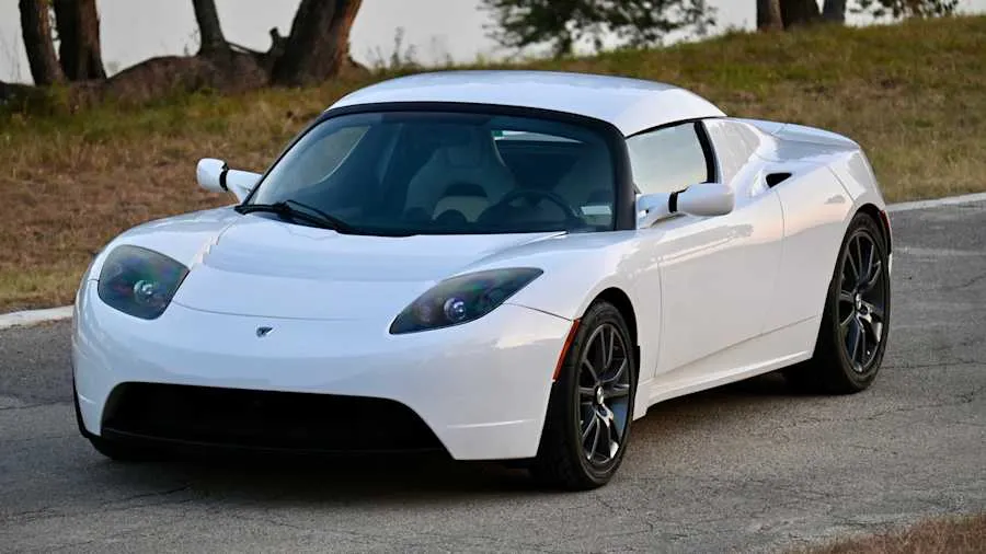 Arctic White 2008 Tesla Roadster