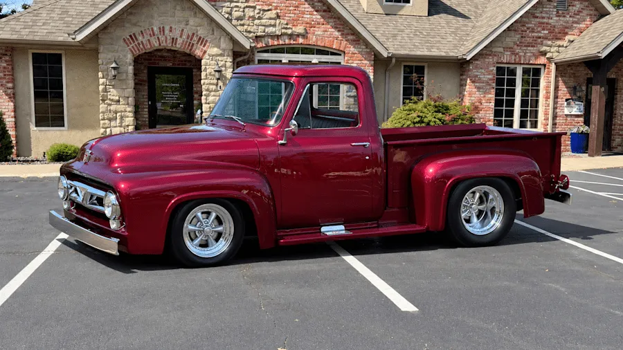 Maroon 1953 Ford F-100
