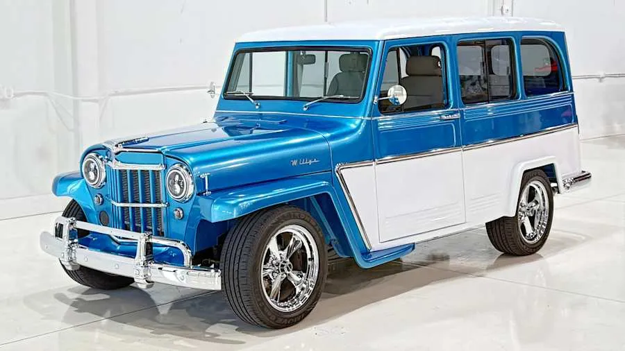 Peacock Blue/Glacier White 1960 Willys Maverick
