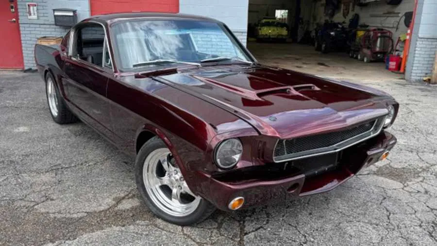 Maroon 1966 Ford Mustang
