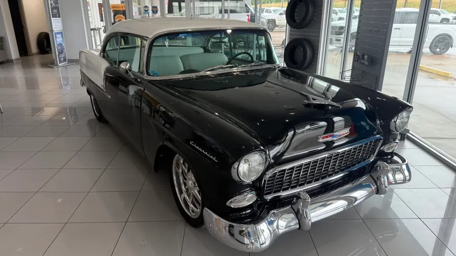 Black/White 1955 Chevrolet 210