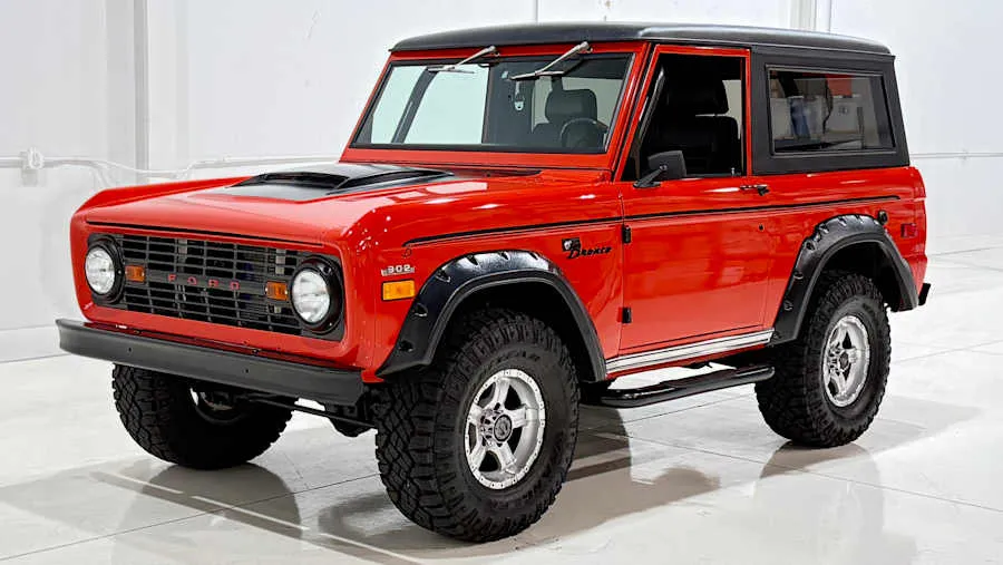 Red 1970 Ford Bronco