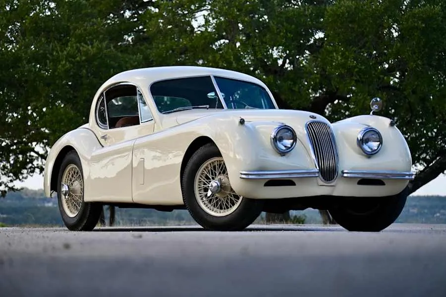 White 1953 Jaguar XK120 Fixed Head