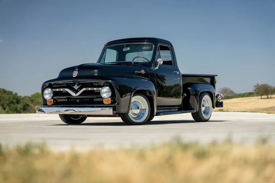 Black 1955 Ford F-100