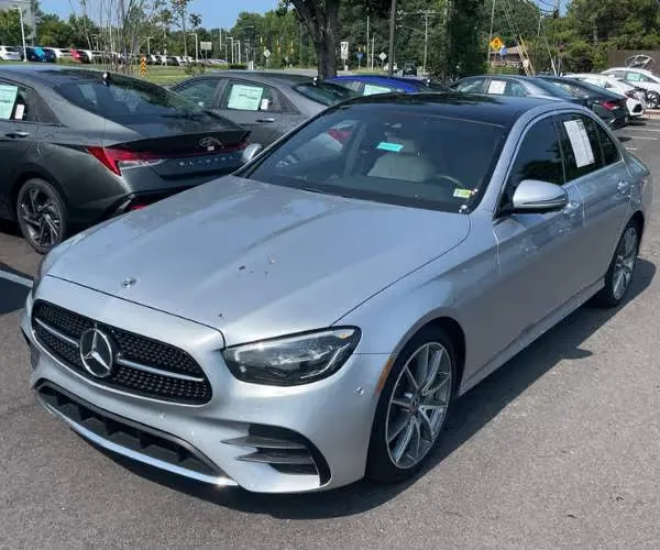 A 2021 Mercedes-Benz E-Class sedan