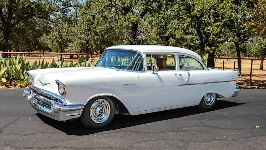 White 1957 Chevrolet 150 Custom