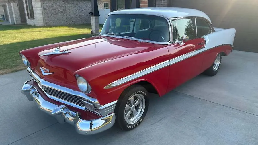 Red/White 1956 Chevrolet Bel Air Custom